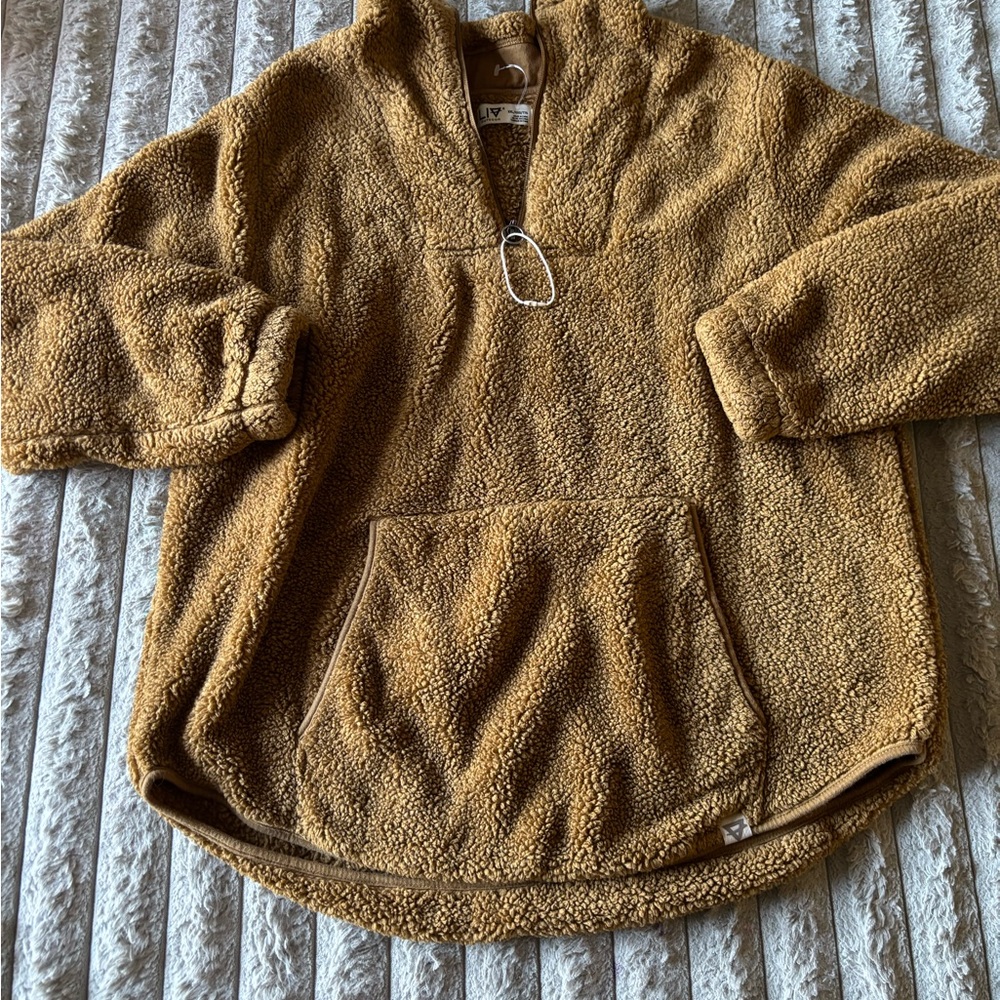 Liv outdoor cozy Tan Sherpa Turtleneck Sweater size XXL